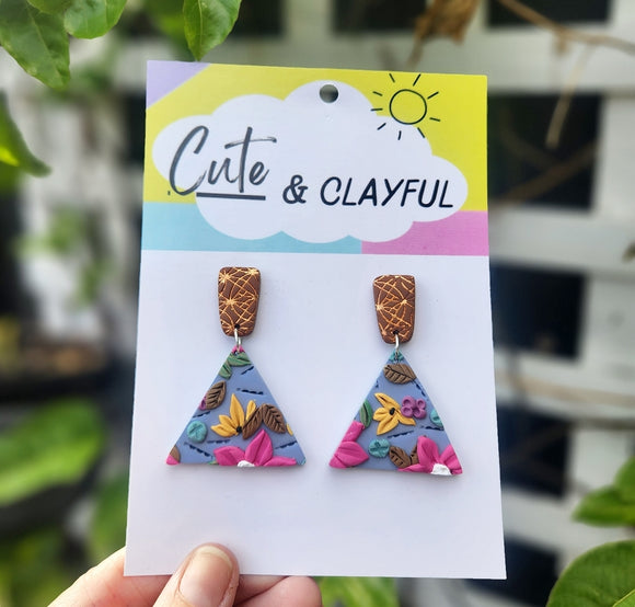 Floral Triangle dangles