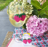 Pink Strawberries on Golden hooks