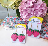 Pink Strawberries on Golden hooks